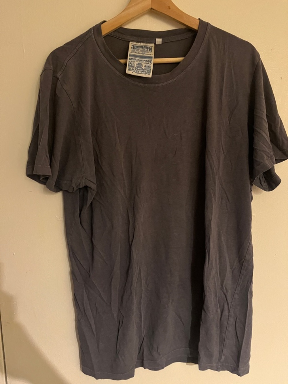 Jungmaven Men’s Short Sleeve Crew Tee - Charcoal Gray